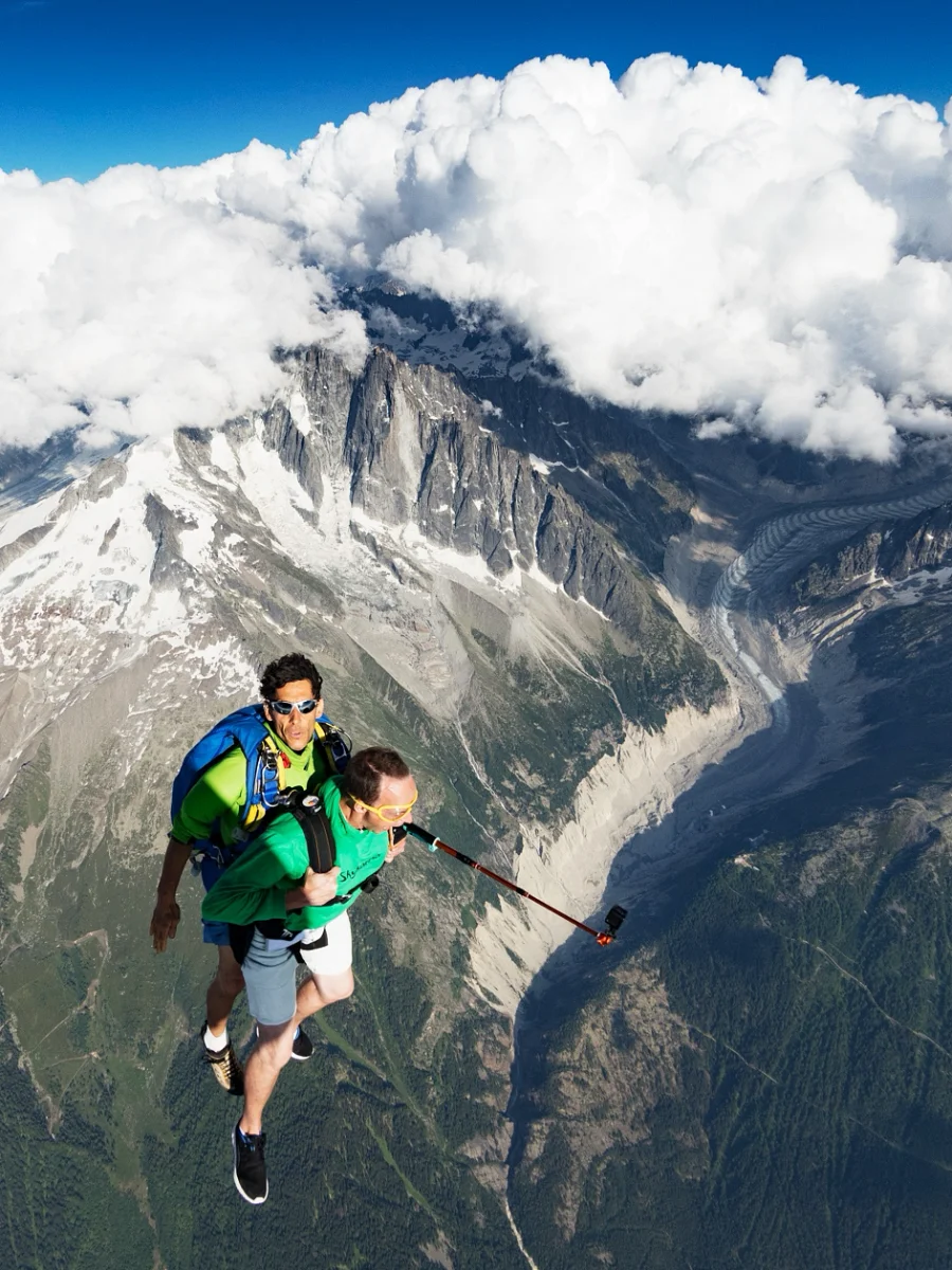 Saut en parachute Mont Blanc